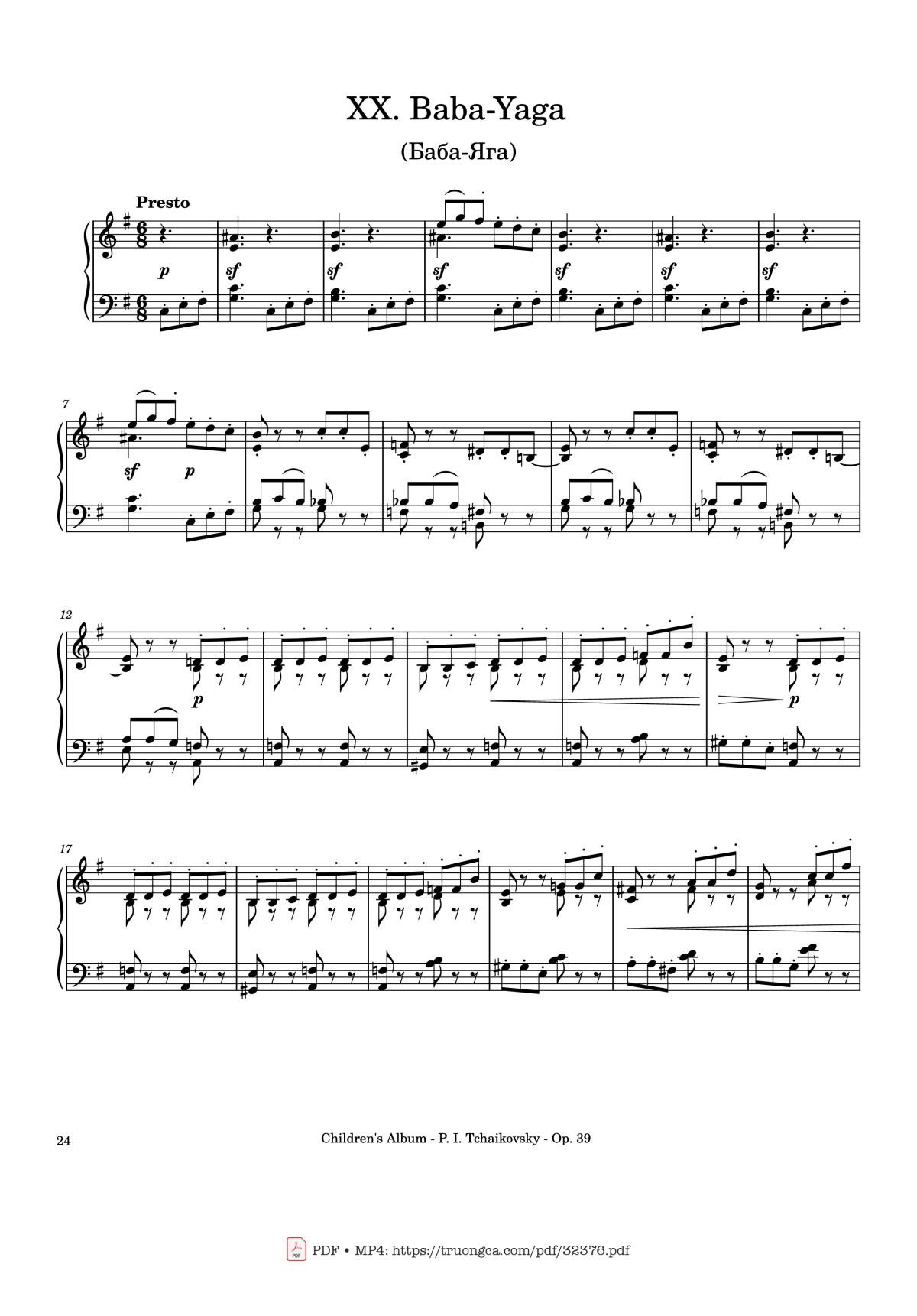 Page 24 of the piano sheet music PDF – Children