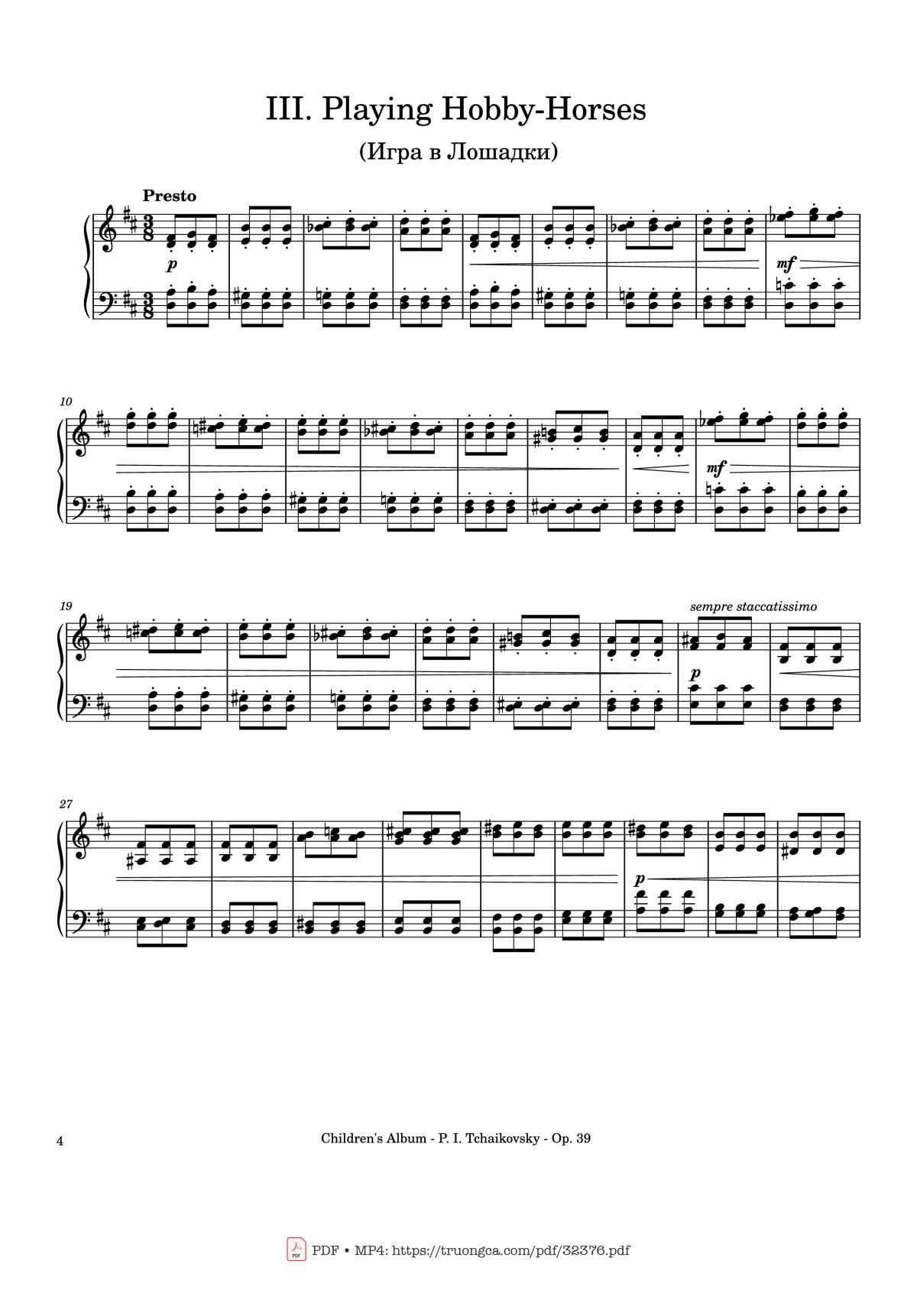 Page 4 of the piano sheet music PDF – Children