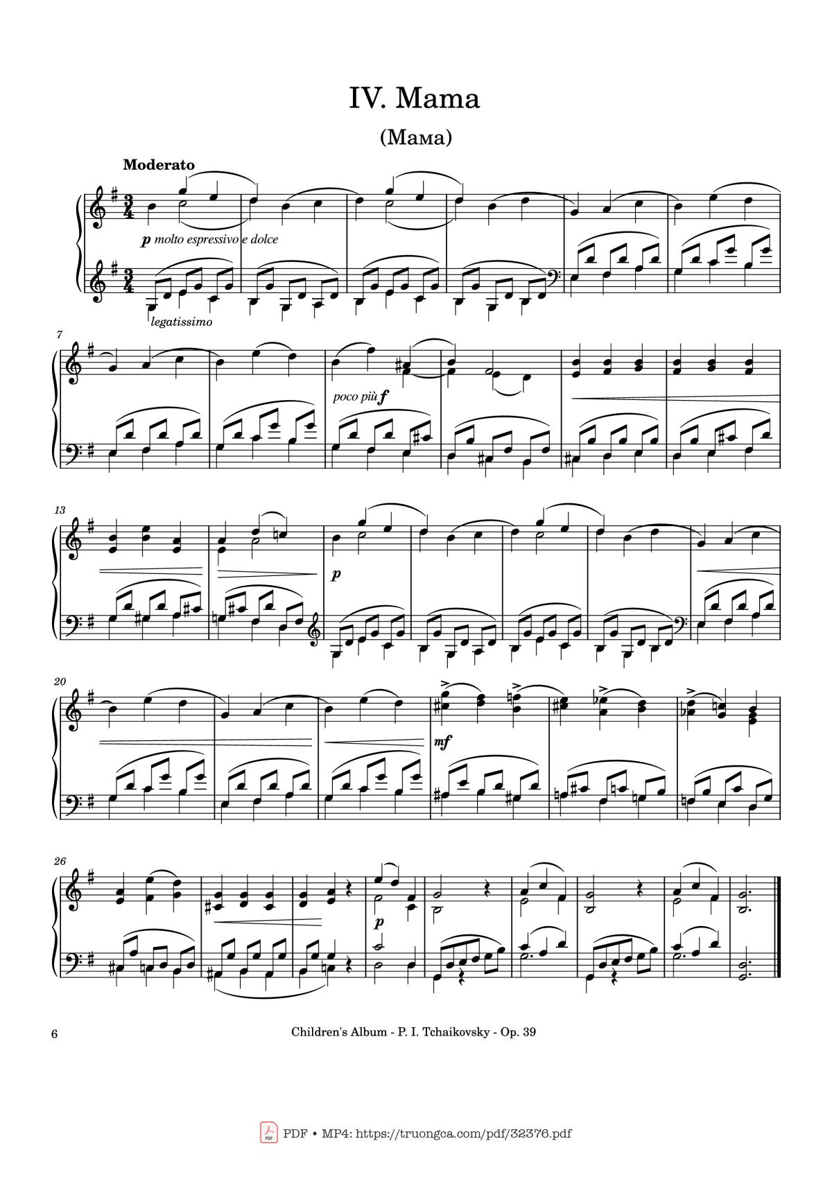 Page 6 of the piano sheet music PDF – Children