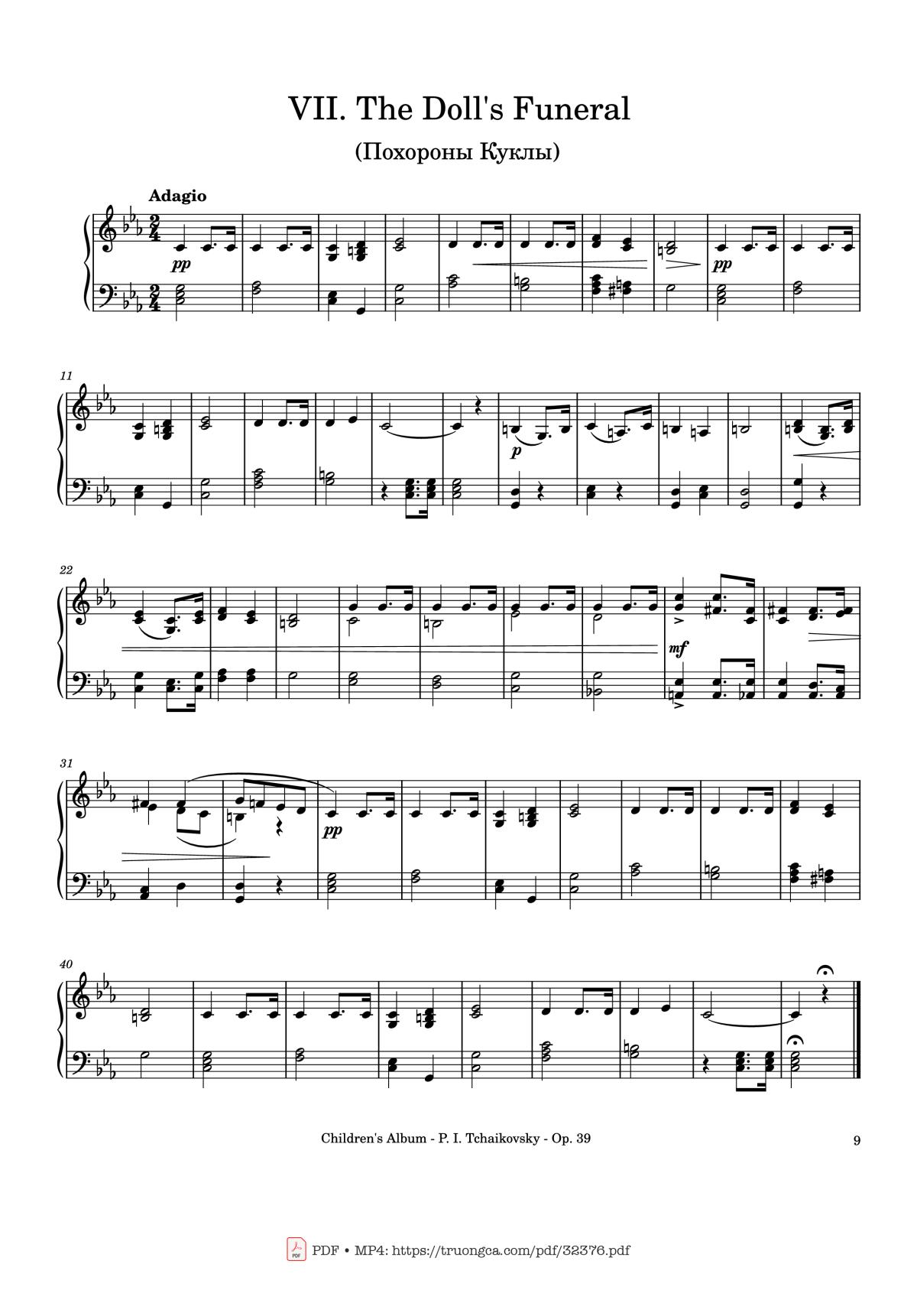 Page 9 of the piano sheet music PDF – Children