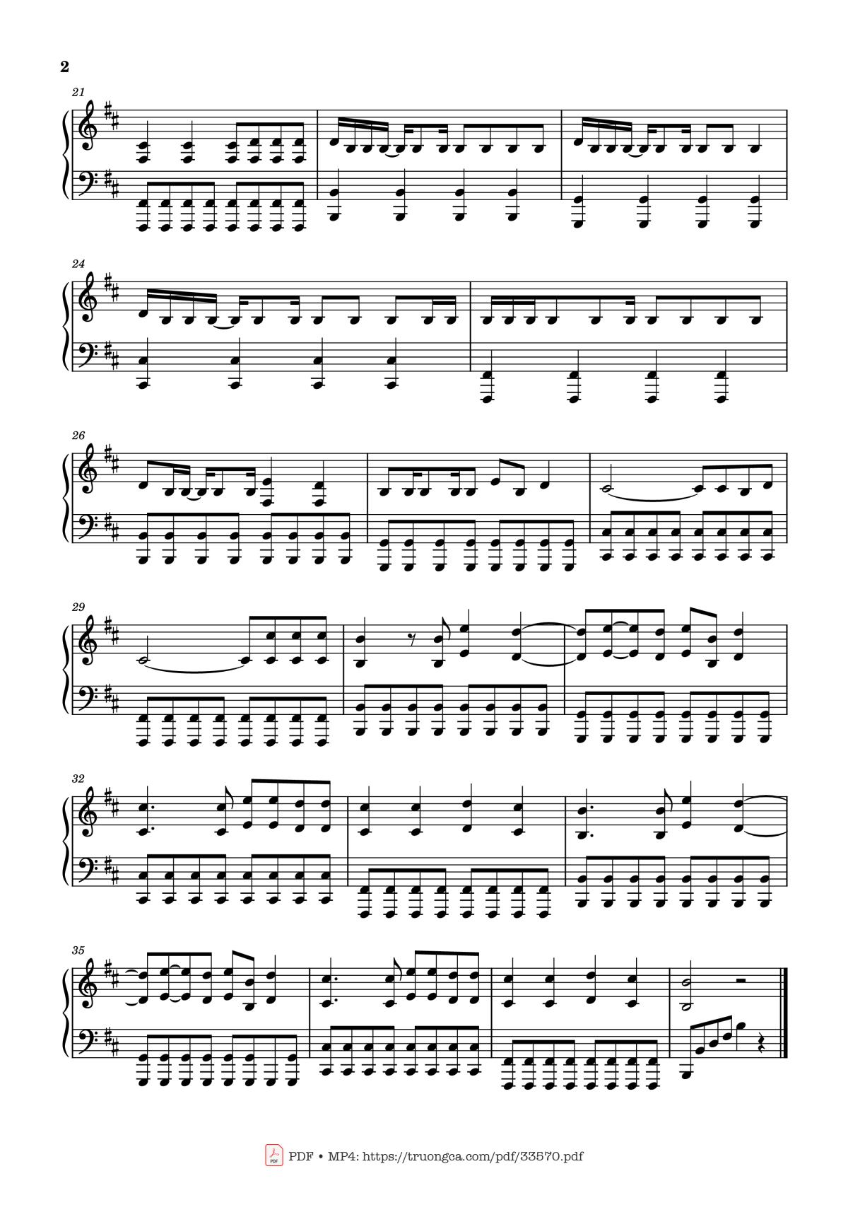 Page 2 of the piano sheet music PDF Piano – Beggin Piano by Maneskin