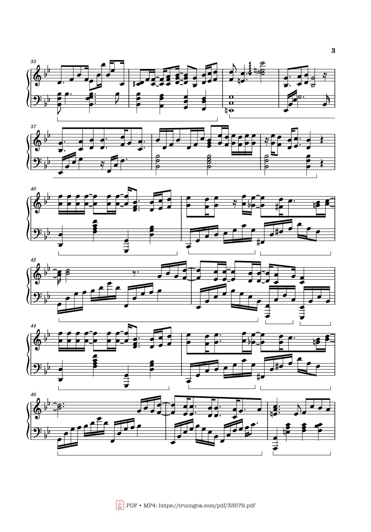 Page 3 of the piano sheet music PDF Piano – Got To Believe in Magic Piano by Ethan Javier