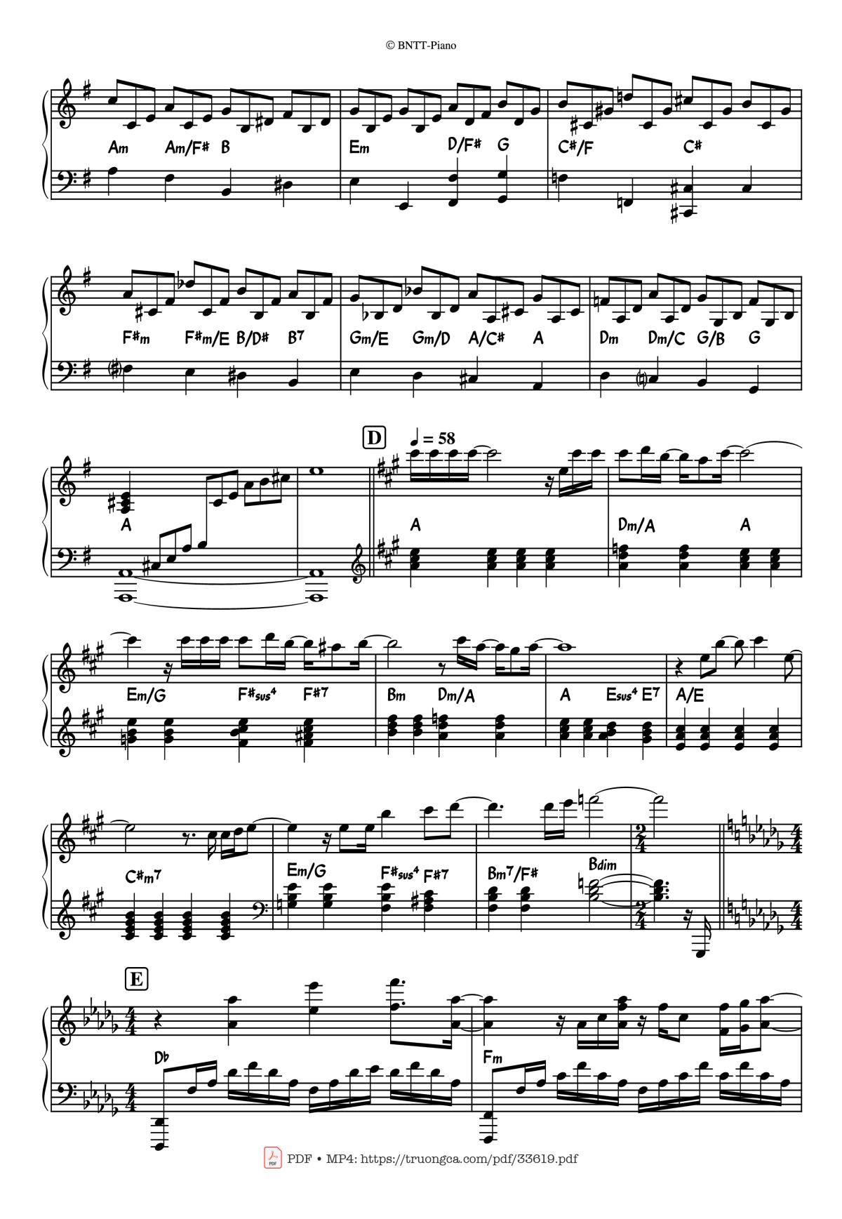 Page 3 of the piano sheet music PDF Piano – All by Myself Piano by Eric Carmen