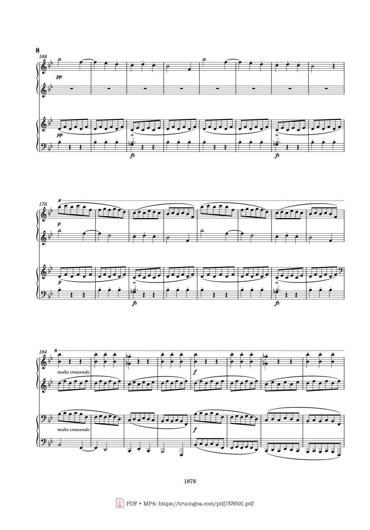 Page 8 of the piano sheet music PDF Piano – Slavonic Dances Op. 46 No. 8 Piano Four Hands by Antonin Leopold Dvorak