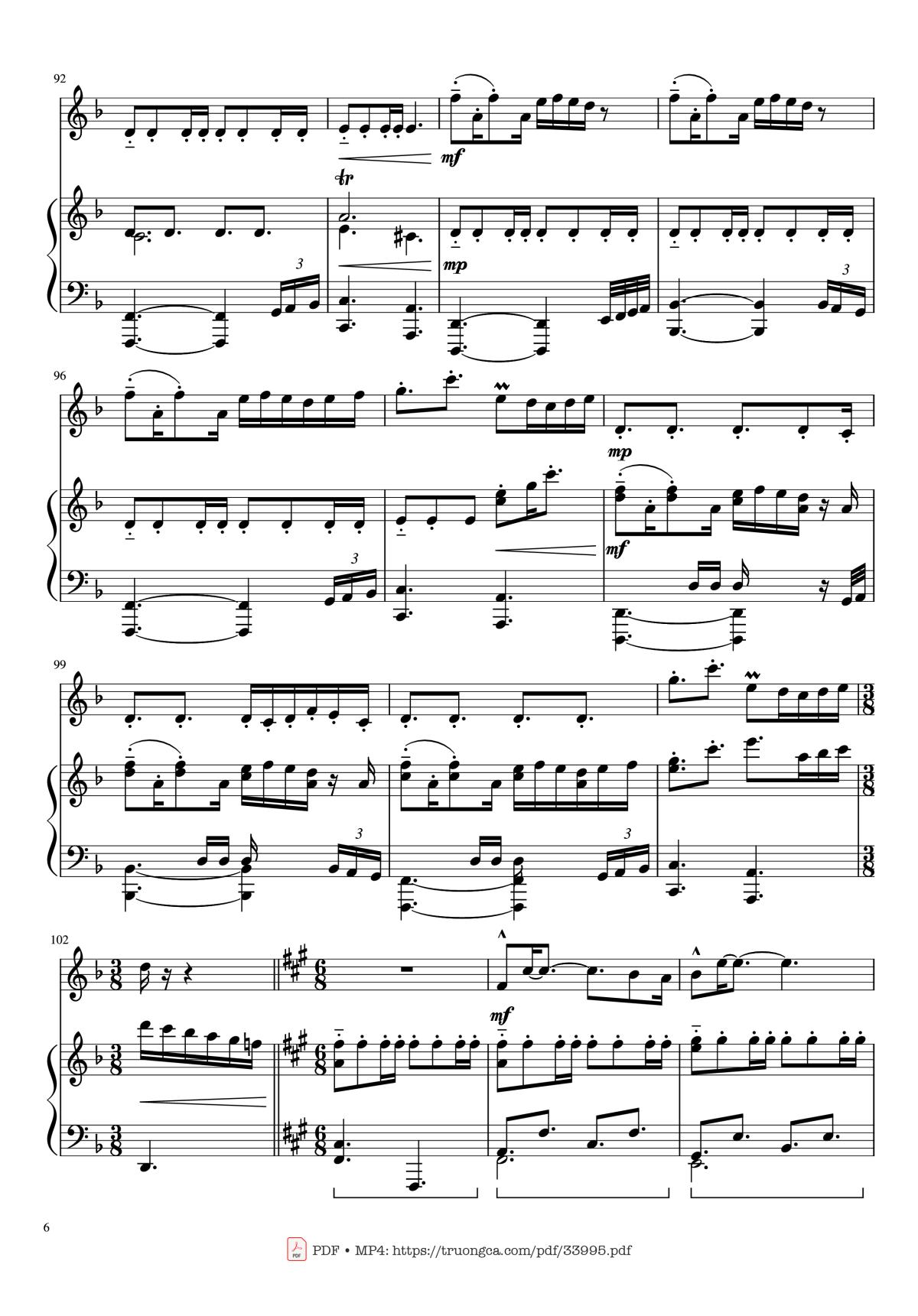 Page 6 of the piano sheet music PDF Piano – Pirates of the Caribbean Piano & Violin by Hans Zimmer