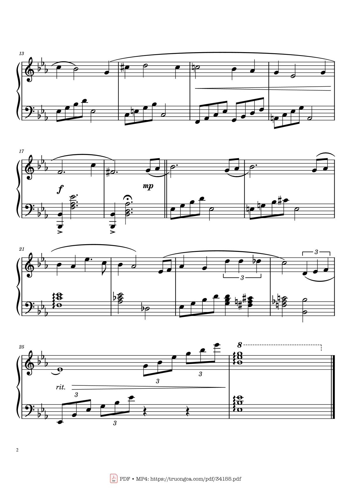 Page 2 of the piano sheet music PDF Piano – Till There Was You Piano by MEREDITH WILSON