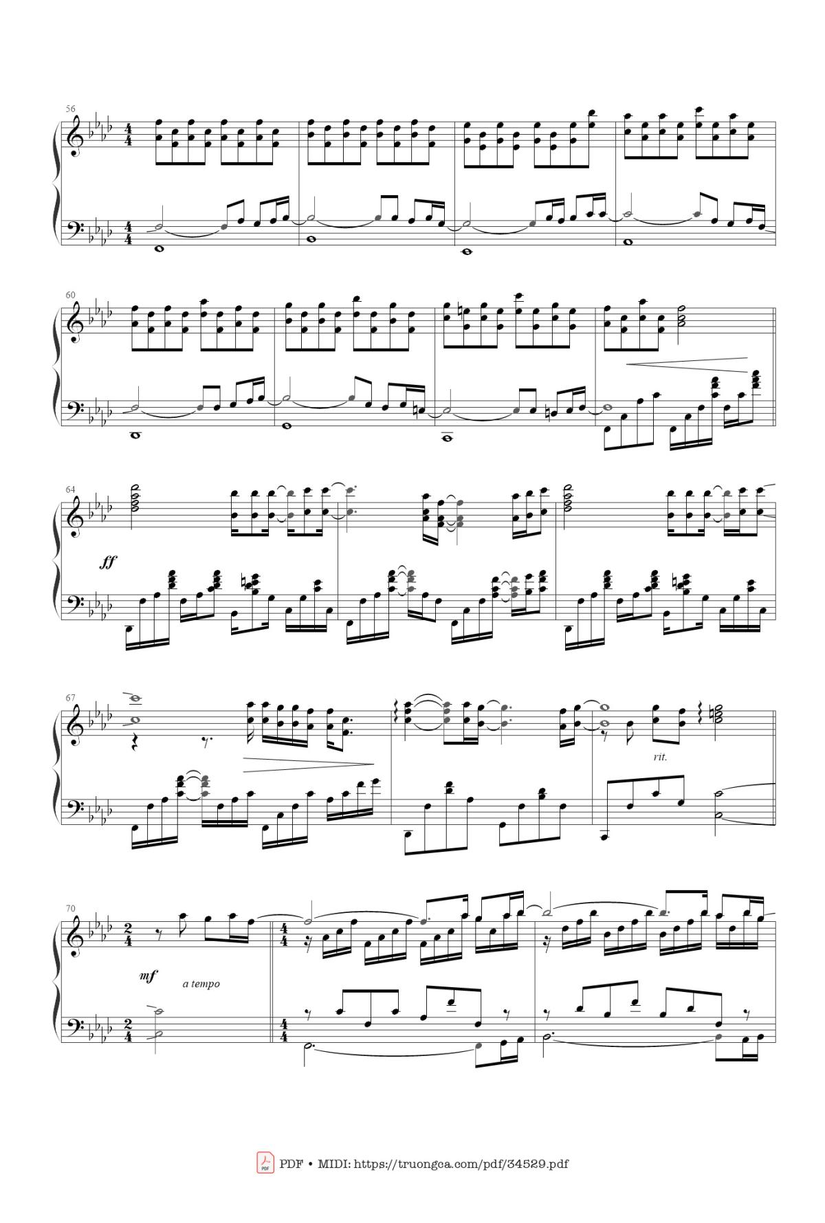 Page 4 of the piano sheet music PDF – Magic boulevard Piano by François Feldman